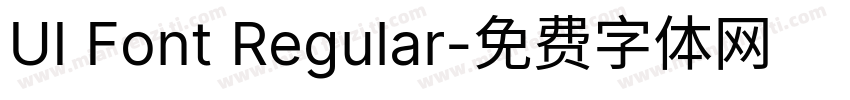 UI Font Regular字体转换